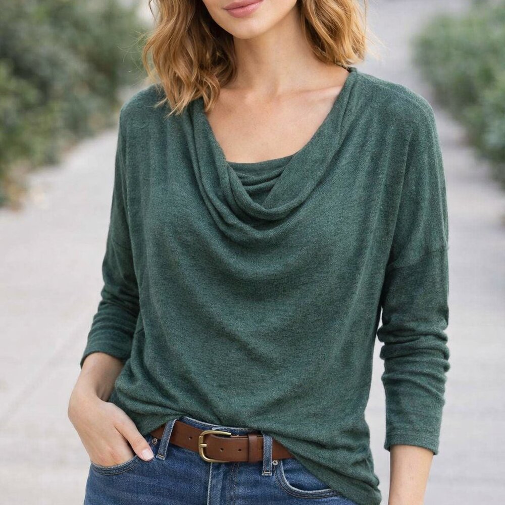 GAZE Cowl Neck Top Size Medium